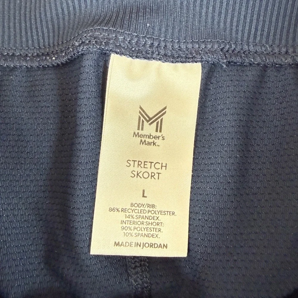 Member's Mark Navy Blue Stretch Skort Women Large MM23070 Athletic Golf Tennis